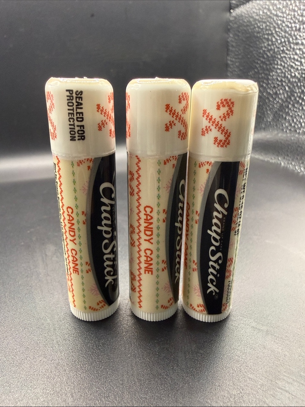 Chapstick -candy cane lip balm - lot of 3-